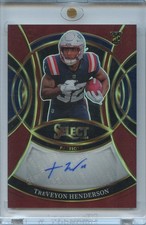 Treveyon Henderson 2025 Select Auto Autograph RC Rookie Patriots 37/75