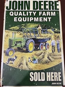 John Deere Quality Farm Equipment Sold Here Metal Sign 8x12 Inches