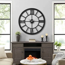 Oversized Wall Clock Large Living Room Office Decor Art Roman Numerals 40-Inch
