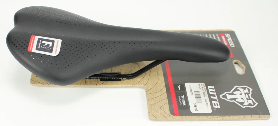 Sillín de velocidad WTB - Asiento de bicicleta mediano negro acero - Nuevo en paquete Foto 3 de 4