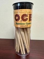 OCB BAMBOO Unbleached 1 1/4 Cone 50 Pack Cones w/Free Tube