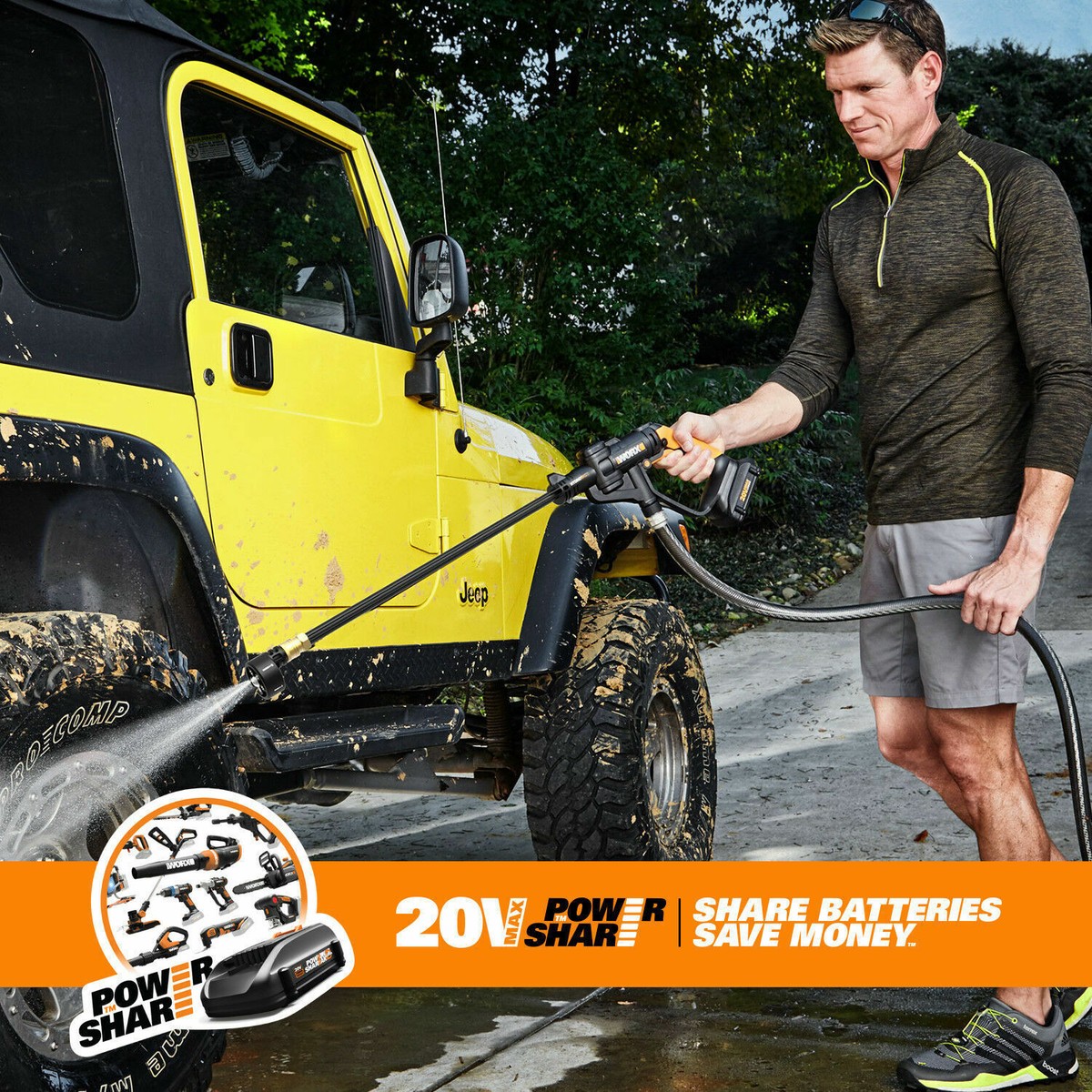 Canadian Tire Worx 20v Hydroshot Portable Power Cleaner WG620