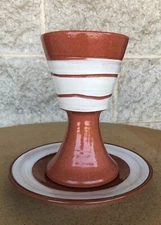 Western Style Priest Chalice with Paten Indian Theme Native Religious Item God