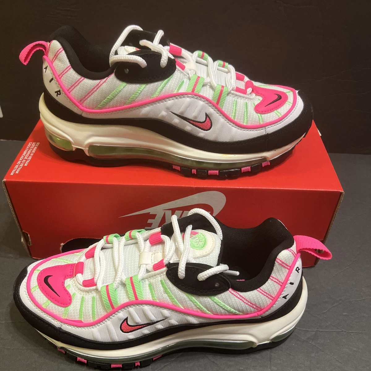 Sz 5 NIKE WMNS AIR MAX 98 GREEN PINK CI3709 101 NEW eBay