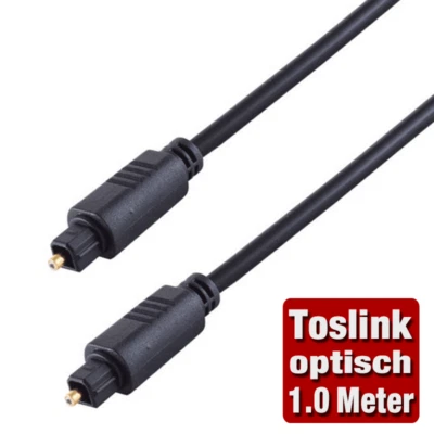S/CONN MAXIMUM CONNECTIVITY 1,0 Meter optisches Toslink Kabel - Digital Audiokabel Lichtleiter optical cable