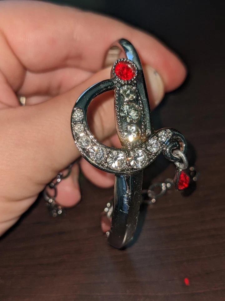 Brazalete GENUINO Cristal Swarovski Diamante, Rubí y Plata Foto 2 de 4