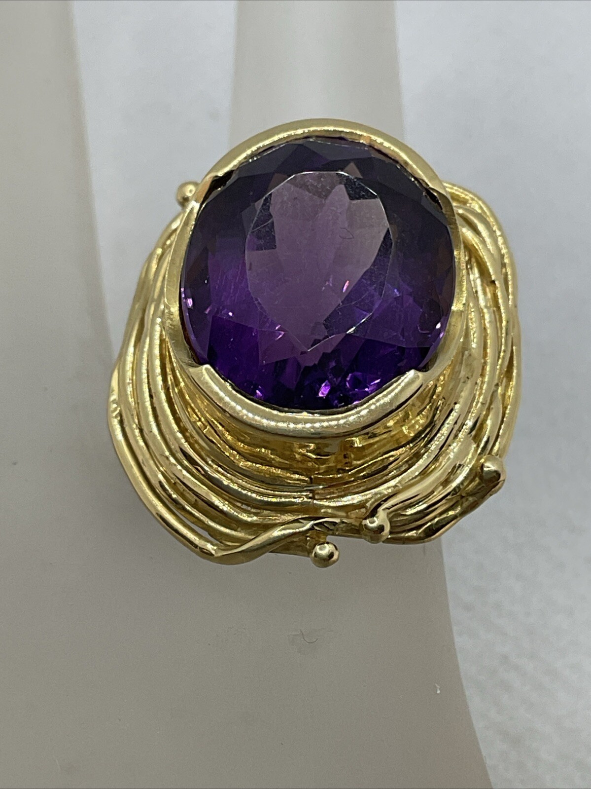 IMPRESSIVE MASSIVE Solid 18K (750) Yellow Gold Am… - image 17