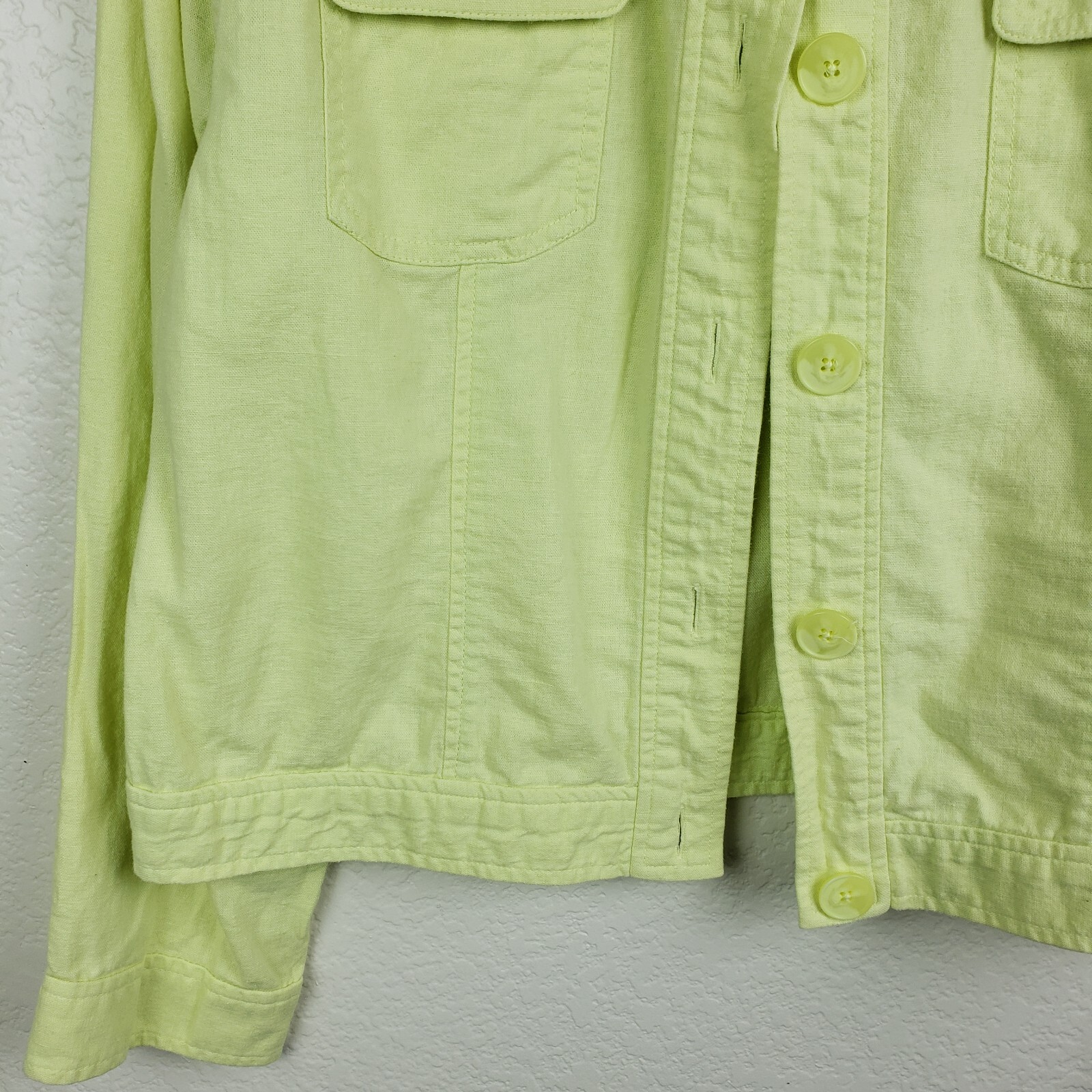 Pendleton Linen/Rayon Lightweight Jacket Lemon Ye… - image 5