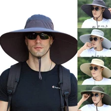 Wide Brim Bucket Sun Hat Boonie Safari UV Protection Outdoor Summer Fishing Cap