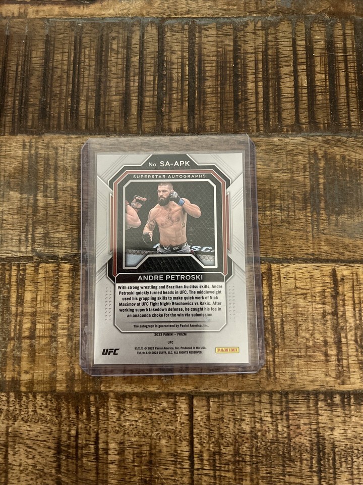 2023 Panini Prizm UFC Superstar Auto Andre Petroski SAAPK Rookie Auto