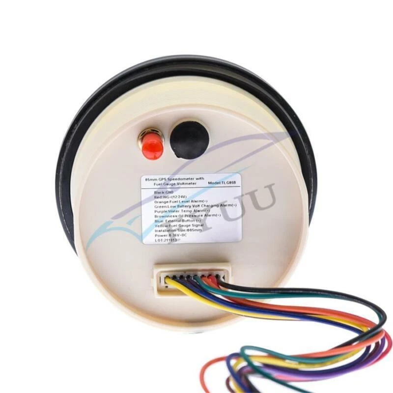 85mm LCD Car SUV Truck GPS Speedometer Tachometer Speed Gauge w/ OverSpeed Alarm - Image 4 of 4