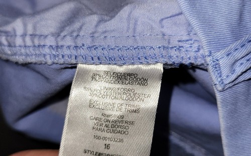 COPPER KEY light Baby Blue Stretch Cotton Chino Shorts. Girls 16 NWT - Picture 6 of 6