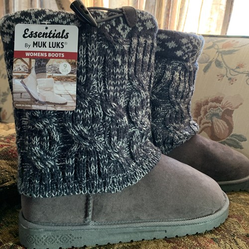 New* Muk Luks Women's Cheryl Faux Suede 