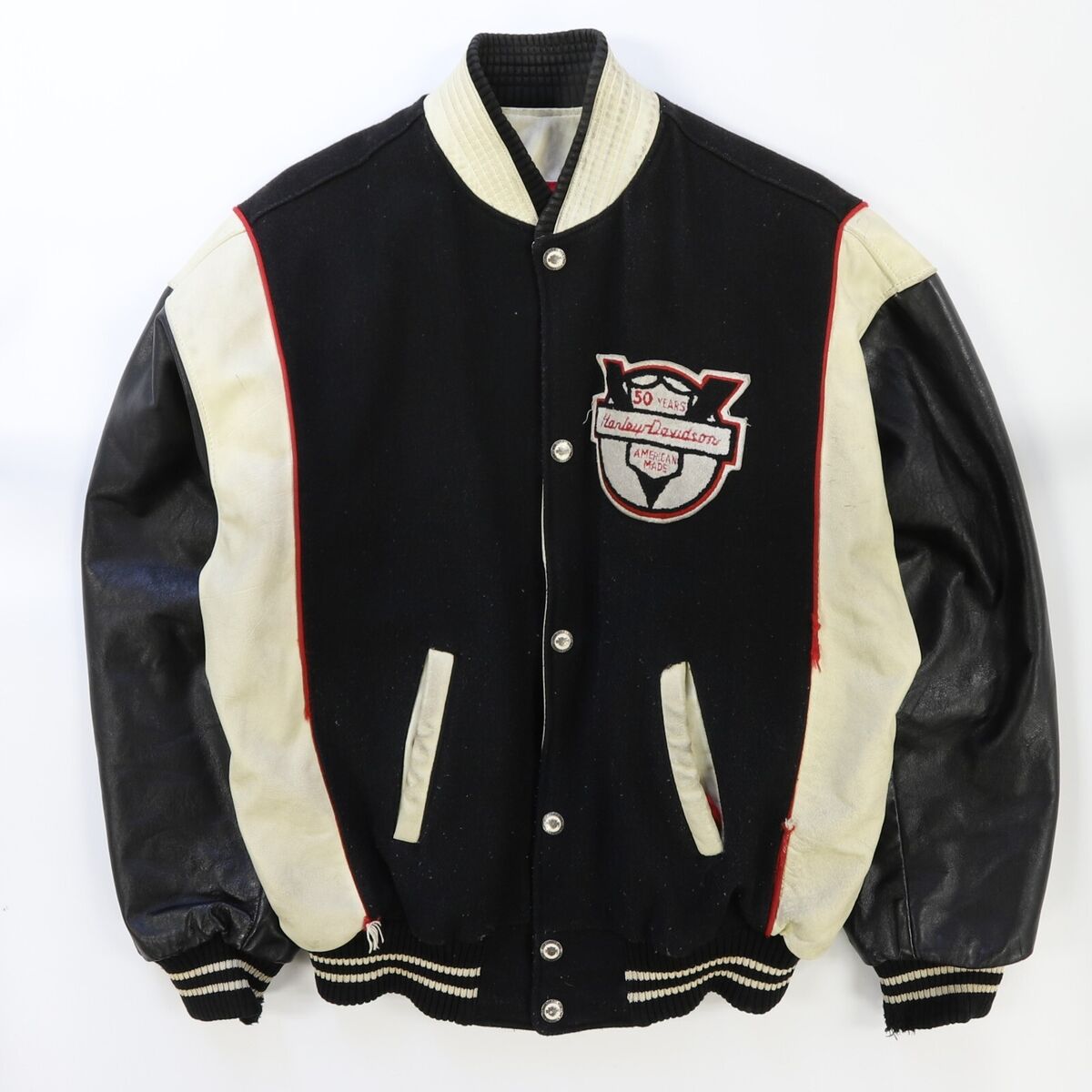 Vintage Harley Davidson Motorcycle Fleece Letterman Jacket Vintage Harley Davidson Motorcycle Fleece Letterman Jacket