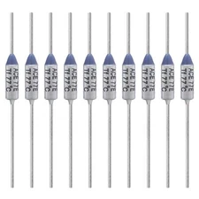 ALLECIN 10PCS 77 Degrees Celsius Thermal Fuse 10A 250V AEC77E Temperature Fus...