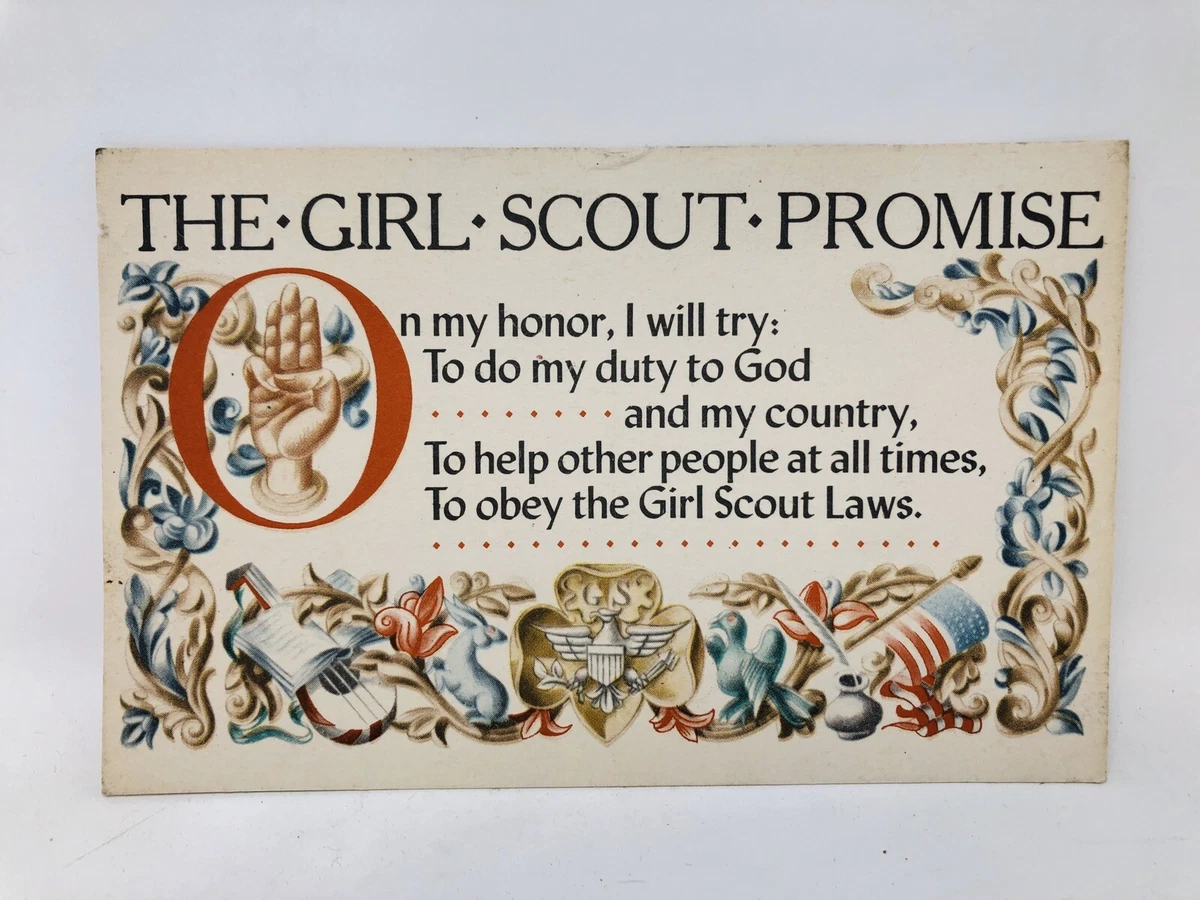 Girl Scout Promise Do My Duty Postcard Old Vintage Card | eBay