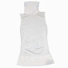 Spanx Sz S Chic Sleeveless Turtleneck Shapewear White On Top and In Control
