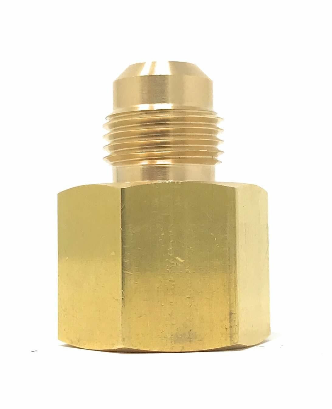 3/8" Male Flare x 1/2" Female Flare Reducer Adapter- Adapt 1/2" to 3/8"