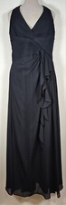 David's Bridal Women Size 6  Prom Wedding Bridesmaid Black Halter Dress