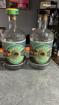 Duppy White Jamaican Rum leere klobige Glasflaschen x 2 