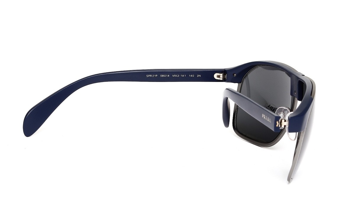 Prada 23P MA31A1 62 Blue Silver Sunglasses SPR23P Prada Prada SPR23P MA3-1A1 Blue Aviator Sunglasses | Grailed main image 4