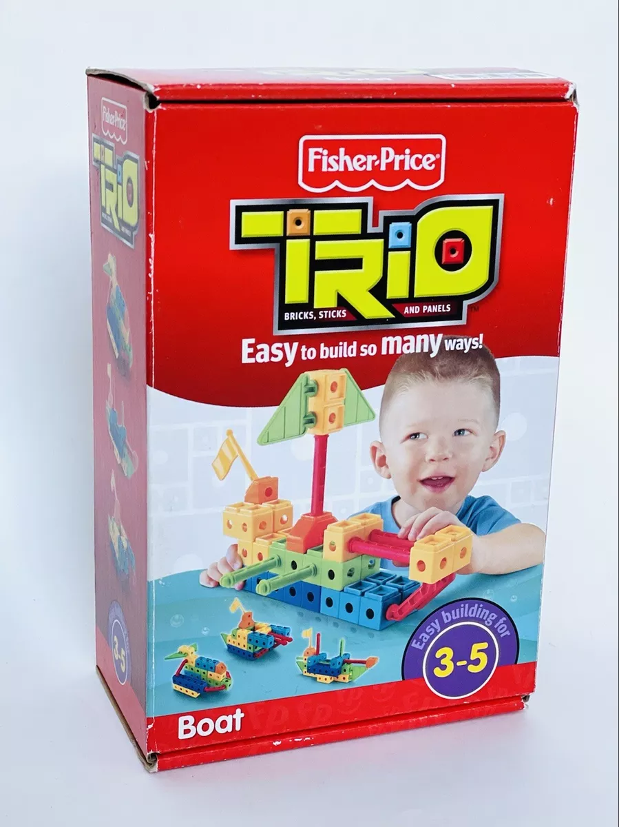 Fisher Price Trio bricks sticks and panels Boat 27 pieces