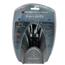 Monster Silver 4 Ft Fiber Optic Audio Cable For Sound Bars New 140713-00