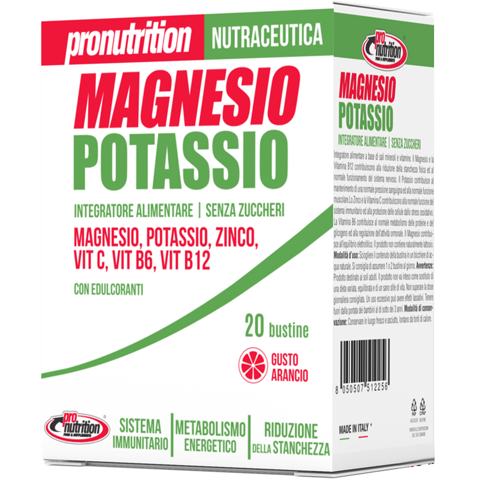 ProNutrition Magnesio e Potassio citrato 100% 20 Bustine da 5,6 gr