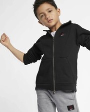 Jordan Flight Lite Little Kids Full-Zip Hoodie 855940-023 Black; Sizes 6 or 7