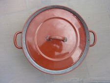 Ancienne casserole faitout émaillé charlotte vintage art deco