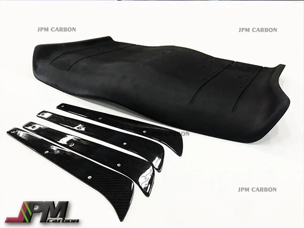 Difusor adicional de parachoques trasero estilo AG negro sin pintar para 2015+ LEXUS RCF RC-F CF Foto 2 de 2