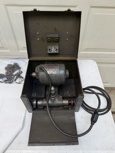 Vintage Dumore No. 44 Tool Post Grinder 1/4 HP w/ Case Accessories Works