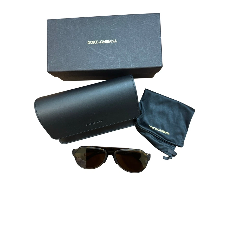 Gafas de sol Dolce & Gabana Brow Bar Aviator en mate Habana Foto 4 de 4