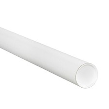Mailing Tubes 3x20in White w/ Caps Pack 24 Shipping Documents Posters