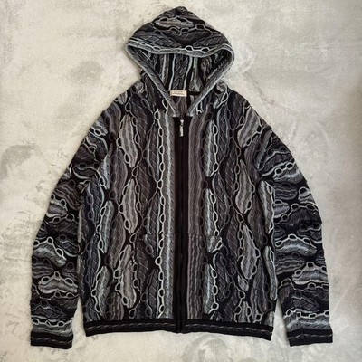 Rare Coogi 3D Knit Zip Hoodie Mercerized Xl List cg.246