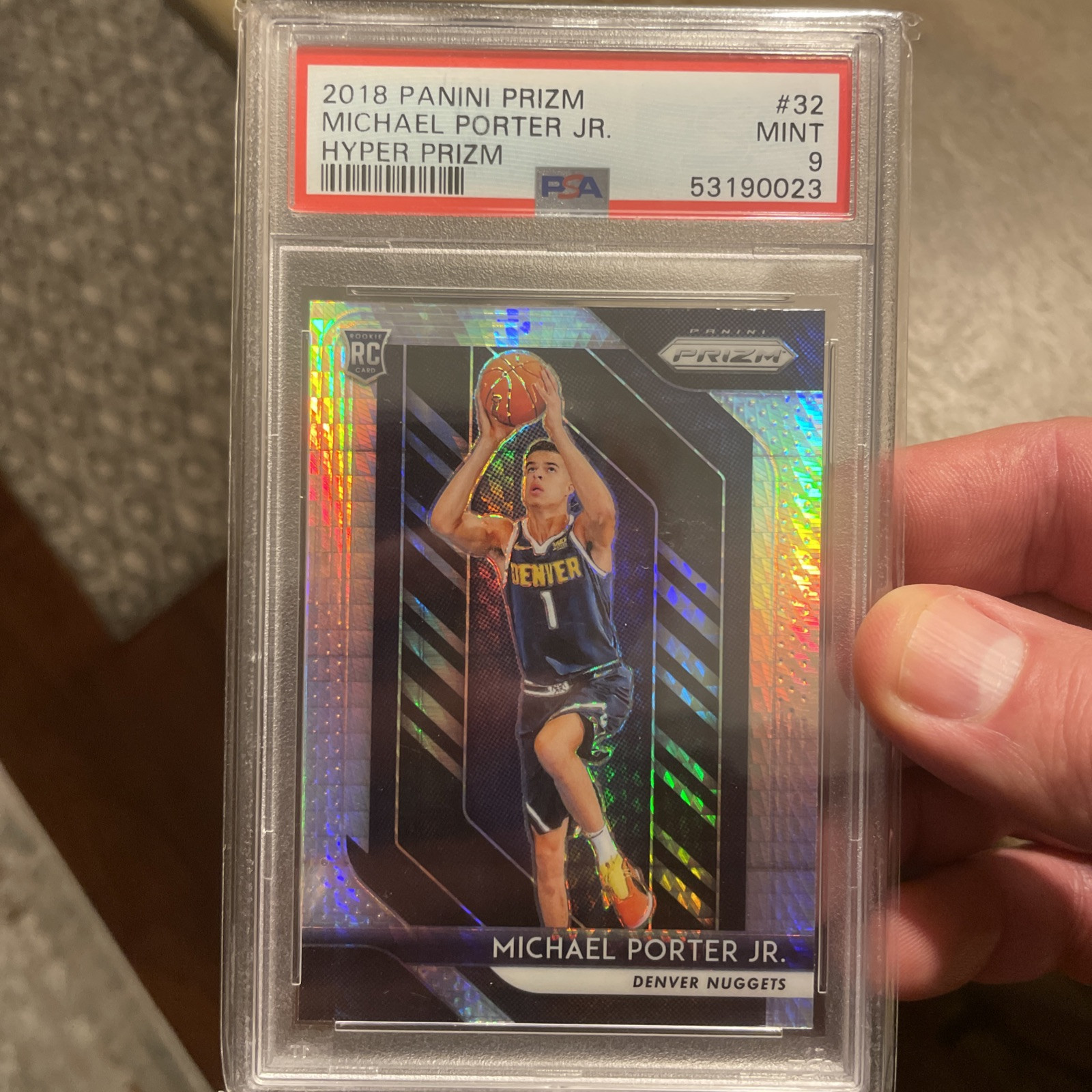 2018 Panini Hyper Prizm #32 Michael Porter Jr. PSA 9 Mint RC Nuggets🔥📈