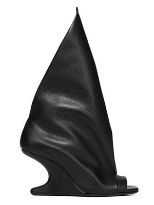 RICK OWENS Temple Cantilever 8 Strutter $1710 Black Sandals New & Authentic