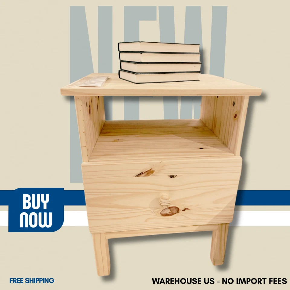 NUEVA Mesita de Noche IKEA TARVA, Pino, 18 7/8x24 3/8"; ENVÍO GRATUITO Foto 3 de 4