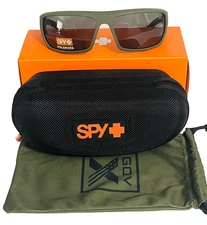 NEW Authentic Spy Optic Bounty SOS / GOV MATTE OLIVE HAPPY GRAY GREEN POLARIZED