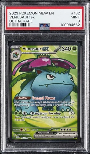2023 POKEMON MEW EN-151 ULTRA RARE #182 VENUSAUR EX PSA 9