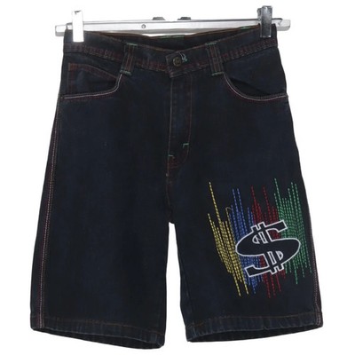 Urban Extreme, Jeans Shorts, Größe: 128, Schwarz/Mehrfarbig, Print, Denim #bUH