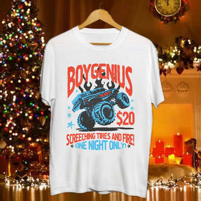 Boy Genius Boygenius Screeching Tires And Fire One Night Only White Shirt QQ1462