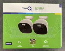 Chamberlain myQ Outdoor Battery Camera 2-Pack, 2K, Color Night Vision, Wireless  