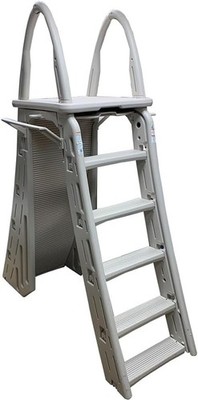 Confer Plastics 7200 Roll Guard 48'' to 56'' Adjustable a Frame Safety Ladder for