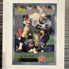 1993 Classic Games Draft Picks Jerome Bettis LP8 Rams Serial Numbered Football