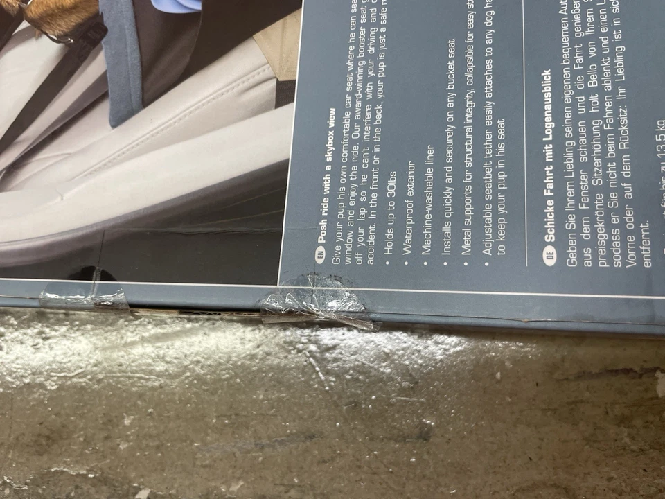 NUEVO asiento elevador para perros brezo de Kurgo gris/azul costa, tiene capacidad para 30 libras. Foto 3 de 3