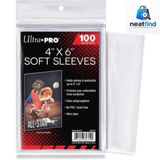 Clear 4x6 Photo and Postcard Sleeves - 100 Pack, Scratch-Resistant Protection