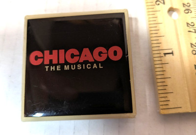 Vintage Chicago the Musical Broadway Ceramic Tile Souvenir Fridge Magnet 1996