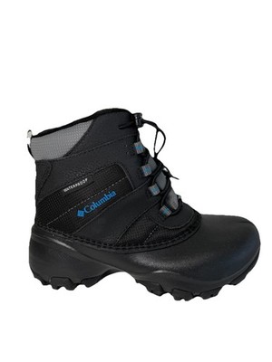 Columbia Youth Bugaboot Plus IV Omni-Heat Boot- Black/Blue Boys Size 1Y
