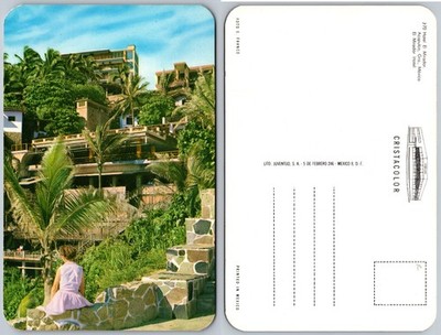 Mexico City DF Hillside Terrace Hotel Postcard